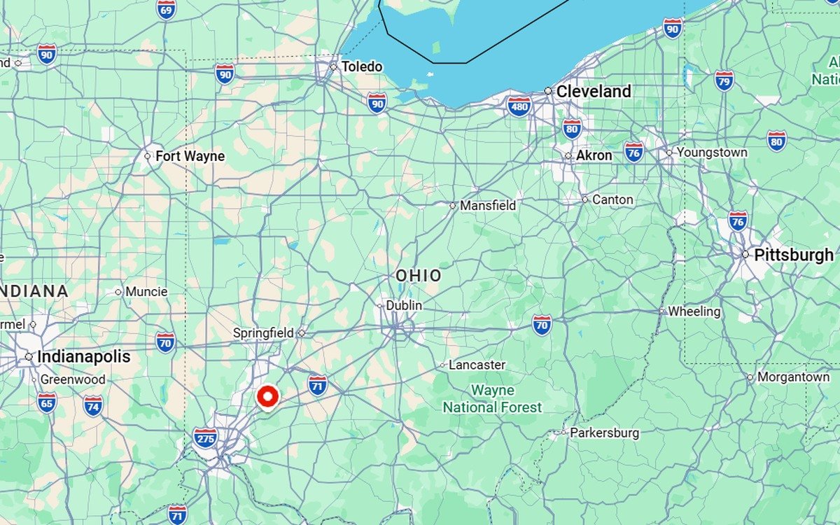 Map-style card for YMCA Camp Kern